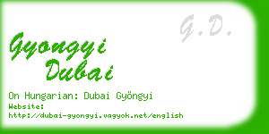 gyongyi dubai business card