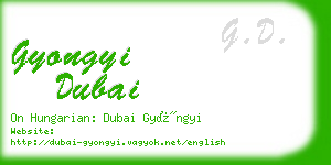 gyongyi dubai business card